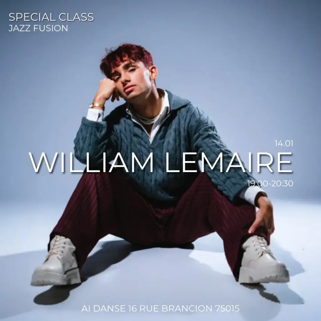 SPECIAL CLASS Jazz Fusion William Lemaire Mercredi 14 Janvier 19h/20h30